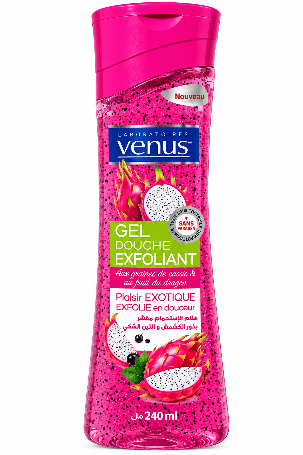 Gel douche exfoliant VENUS - fruit du dragon