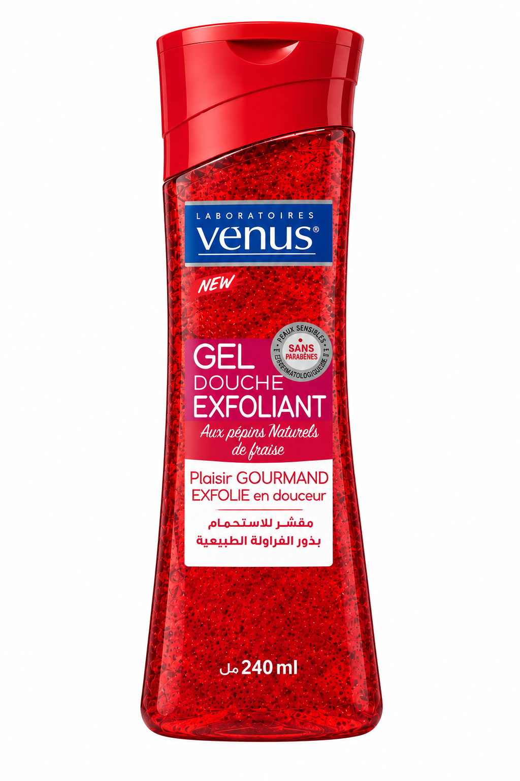 Gel douche VENUS exfoliant - fraise