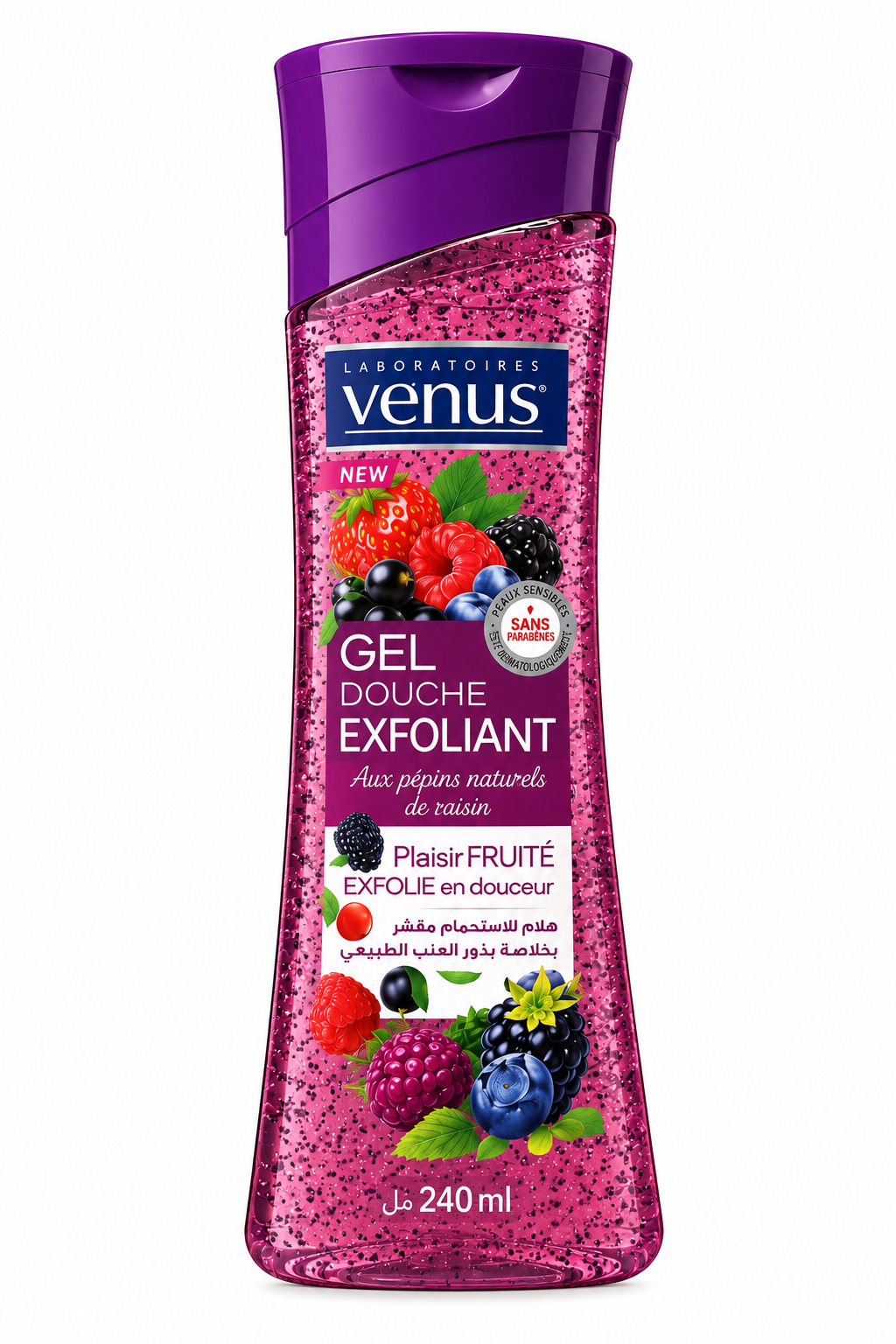 Gel douche VENUS exfoliant - raisin